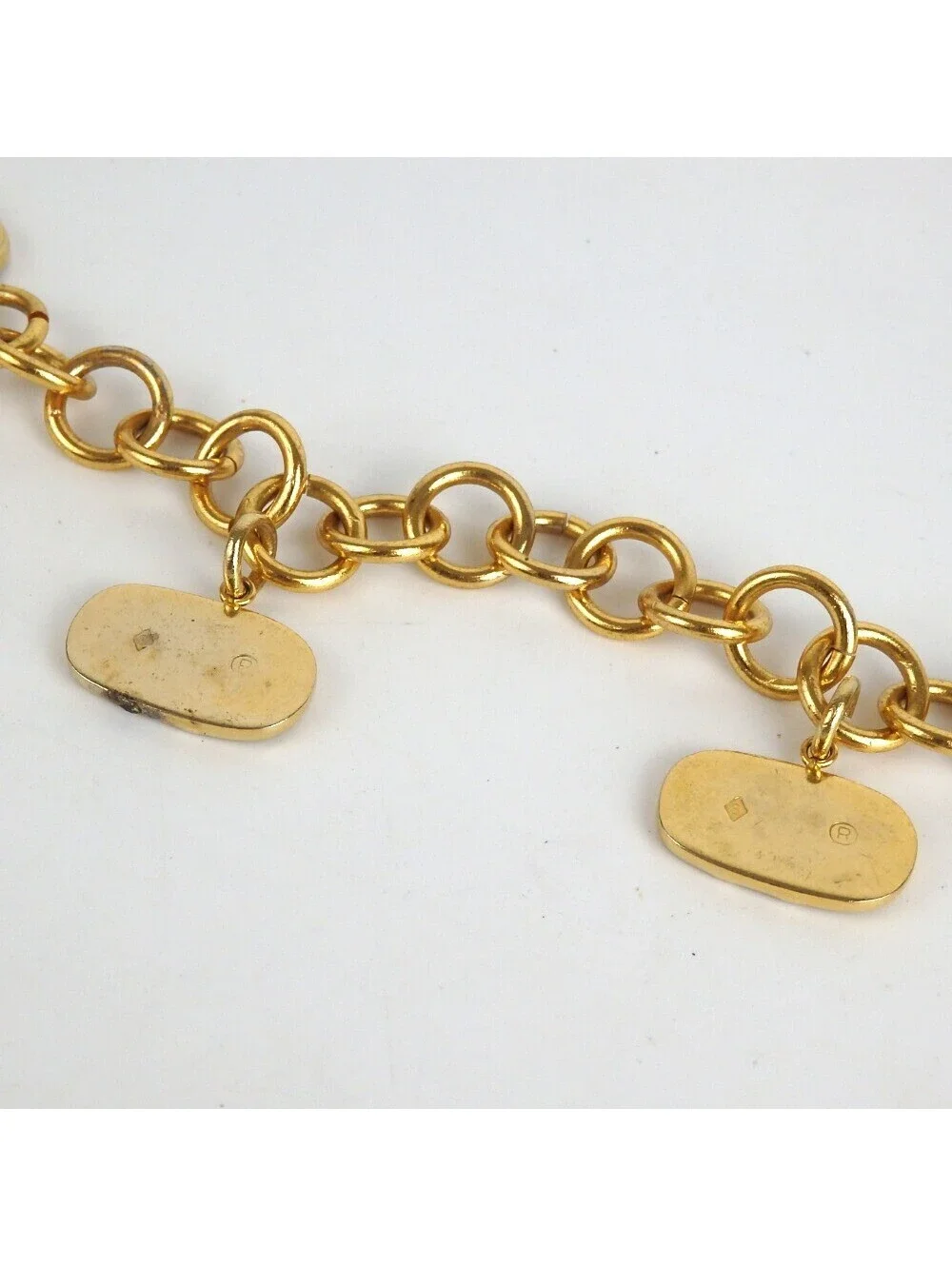 Authentic  Roberta di Camerino chain belt metal[Used]